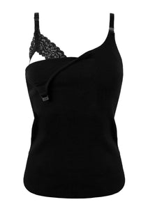 Viola nursing top in colour black with one opnened side