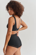 Flora high waist brief - Black