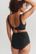 Flora high waist brief - Black