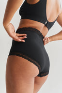 Flora high waist brief - Black
