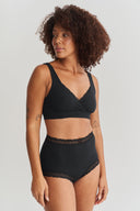 Flora high waist brief - Black