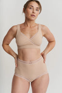 Flora high waist brief - Rose