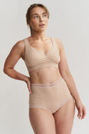 Flora high waist brief - Rose