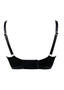 Back of Valeria nursing bra in colour black 