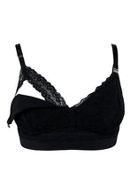 Load image into Gallery viewer, Valeria nursing bra in colour black opened on one side
