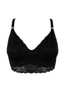 Front of Vienna nursing bra in colour black