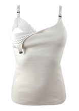 Load image into Gallery viewer, Viola nursing top in colour ivory opened on one side

