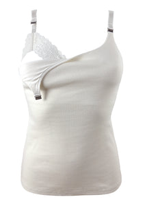 Viola nursing top in colour ivory opened on one side